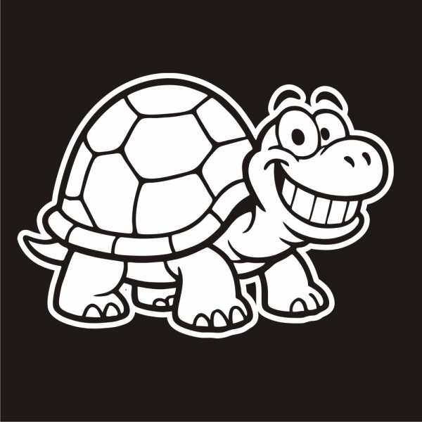 lustige grinsende Schildkröte Autoaufkleber Turtle Sticker Aufkleber A4280
